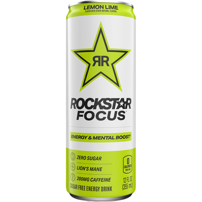 Rockstar Focus Sugar Free Energy Drink - Lemon Lime 12oz Can