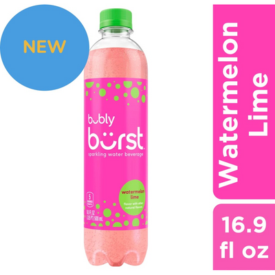 Bubly Burst Sparkling Water Beverage Watermelon Lime 16.9oz Bottle