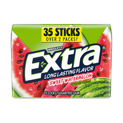 Extra Sweet Watermelon Sugar Free Chewing Gum Pack 35 Pack