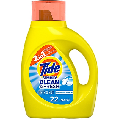 Tide Simply Clean & Fresh Liquid Laundry Detergent Refreshing Breeze 22 Loads 31 Fl Oz