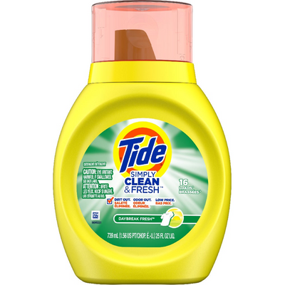 Tide Simply Clean & Fresh Liquid Laundry Detergent, Daybreak Fresh, 24oz Bottle