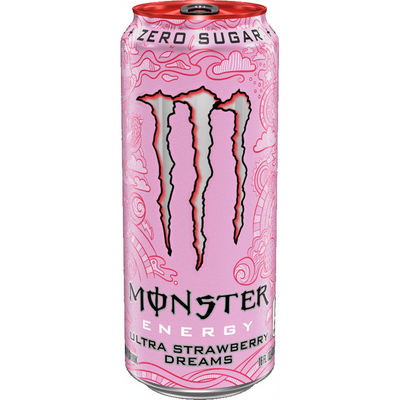 Monster Zero Sugar Ultra Strawberry Dreams Energy Drink Can 16.0oz Can