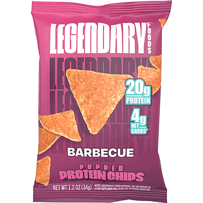 Legendary Foods Protein Chips, Barbecue Flavored, Popped 1.2oz Bag