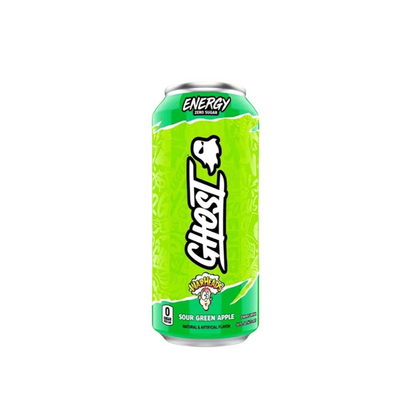 Ghost Energy Drink, Zero Sugar, Sour Green Apple, Warheads 16 Fl Oz