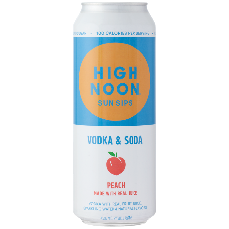 High Noon Vodka Hard Seltzer, Peach, Can 700 Ml