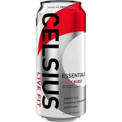 Celsius Essentials Sparkling Fruit Burst Functional Performance Energy Drink Single Drink