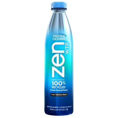 Zen Wtr Alkaline Water, Vapor Distilled, 9.5 pH 33.8 Fl Oz Bottle