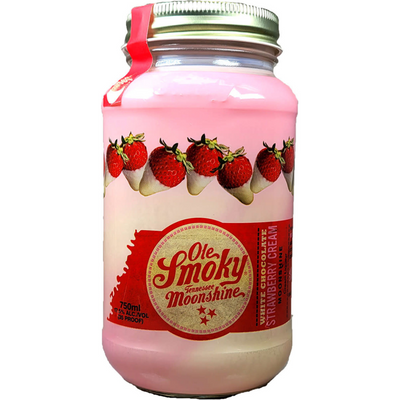 Ole Smoky Moonshine White Chocolate Strawberry Cream - 750ML Bottle