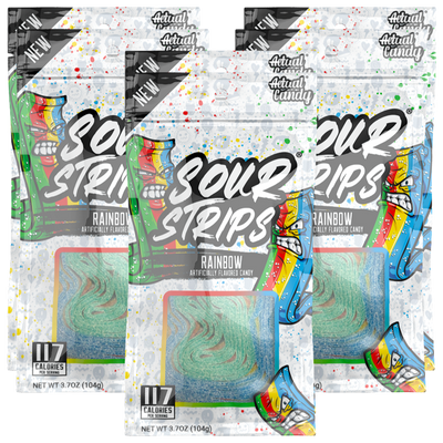 Sour Strips Rainbow 3.7oz Bag