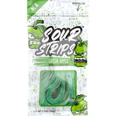 Sour Strips Candy - Green Apple