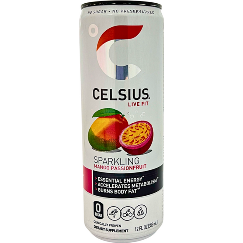 Celsius Sparkling Mango Passionfruit Energy Drink - 12 Fl Oz Can