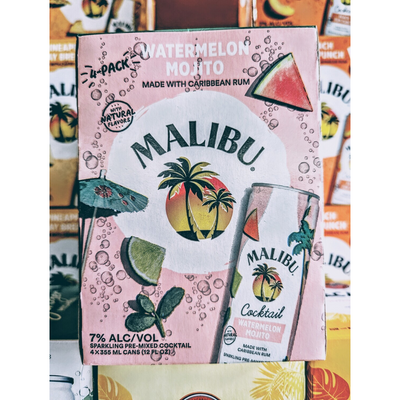 Malibu Watermelon Cocktail 4 Pack 12oz Cans