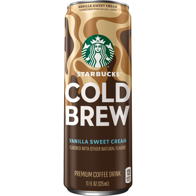 Starbucks Cold Brew Vanilla Sweet Cream Premium Coffee Drink 11oz Bottle