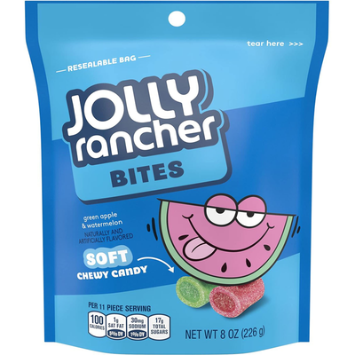 Jolly Ranchers Green Apple & Watermelon Bites Candy 3.4oz Count