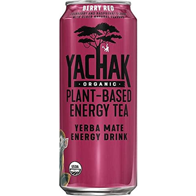Yachak Organic Yerba Mate Berry Red Energy Drink 4x 16oz Cans