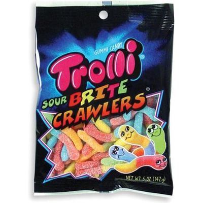 Trolli Sour Brite Crawlers Gummi Candy 5 oz Bag
