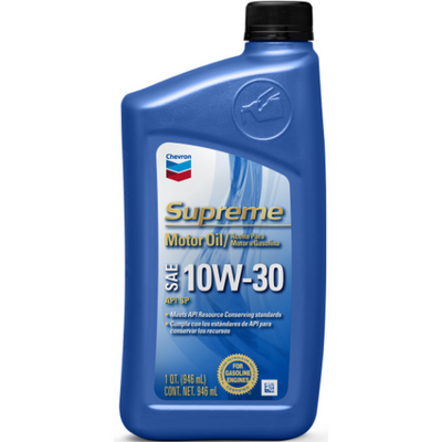 Chevron SAE Supreme Motor Oil 10W-30 1qt