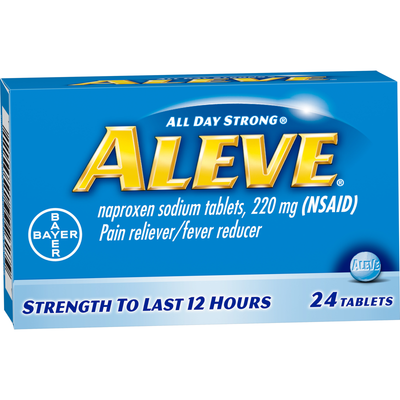 Aleve Naproxen Sodium Pain Reliever Tablets 24 count