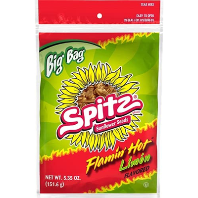Spitz Flamin' Hot Limon Sunflower Seeds 5.35oz Bag