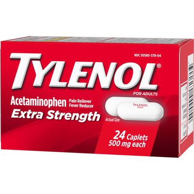 Tylenol Acetominophen 24 CT Extra Strength 500mg