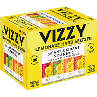 Vizzy Hard Seltzer Lemonade Variety Pack 12x 12oz Cans