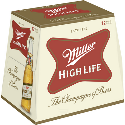 Miller High Life 12 Pack 12 oz Bottles