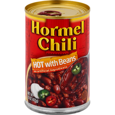 Hormel Chili Hot Chili with Beans 15oz Can