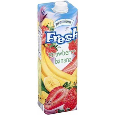 Fresh Strawberry Banana Juice Drink 1L Container
