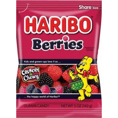 Haribo Berries Gummy Candy 5oz Bag