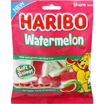 Haribo Watermelon Gummi Candy 4.1oz Bag