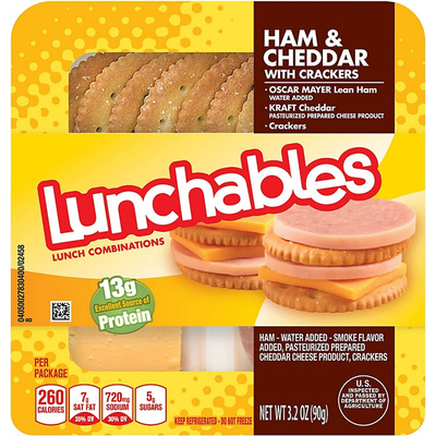Oscar Mayer Lunchables Ham & Cheddar with Cracker Stackers 3.5oz Count
