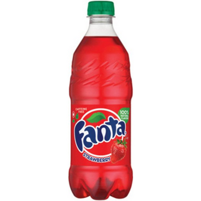Fanta Soda Strawberry 12 oz Bottle