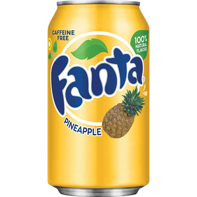 Fanta Soda Pineapple 12 oz Bottle