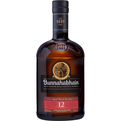Bunnahabhain 12 Year Single Malt Whisky, 750 ml (46.3% ABV)