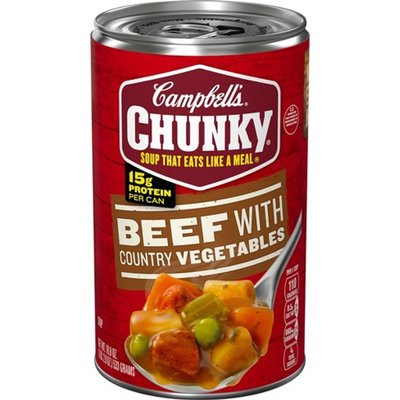 Campbell's Chunky Beef with Country Vegetable Soup 18.8oz Can
