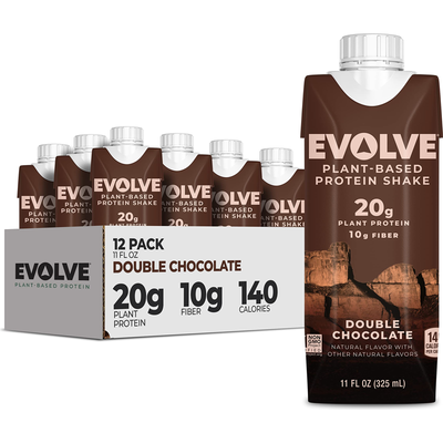 Evolve Plant Based Double Chocolate Protein Shake 11oz Count