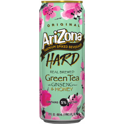 Arizona Hard Green Tea With Ginseng & Honey 650mL Can
