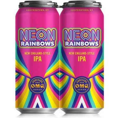 Ommegang OMG Neon Rainbows IPA 4 Pack 16 oz Cans 6.7% ABV