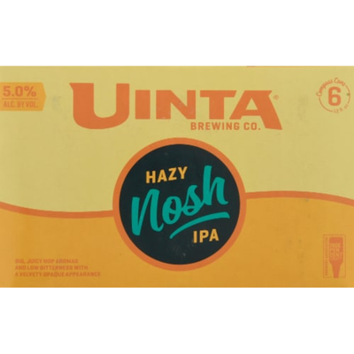 Uinta Hazy Nosh IPA 6 Pack 12 oz Cans 5% ABV