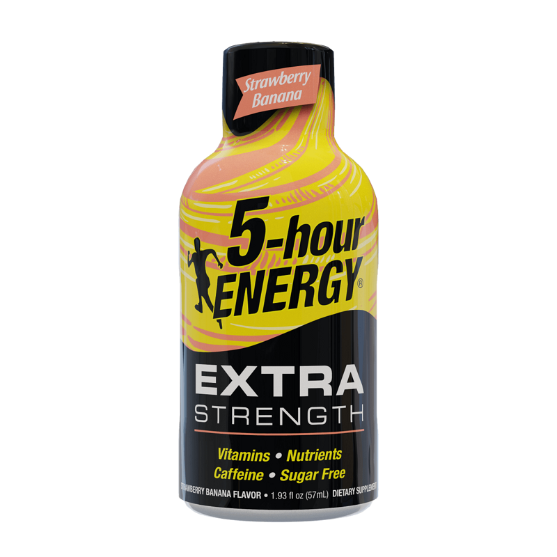 Extra Strength 5-hour Energy Shots Strawberry Banana 1.93oz Box