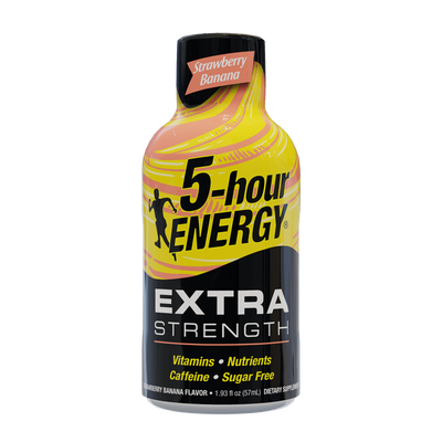 Extra Strength 5-hour Energy Shots Strawberry Banana 1.93oz Box