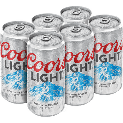 Coors Light 6 Pack 12oz Cans