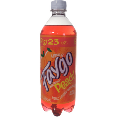 Faygo Peach Soda 23oz Plastic Bottle