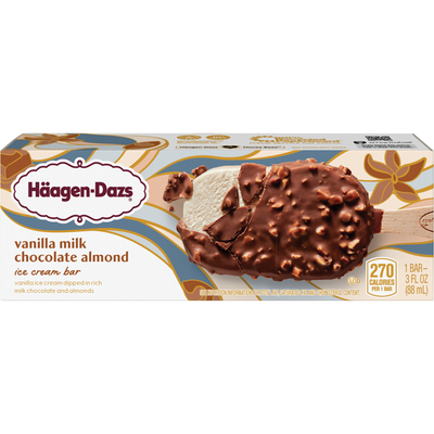 Haagen-Dazs Vanilla Milk Chocolate Almond Ice Cream 3oz Carton