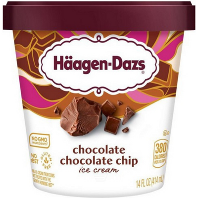 Haagen Daz Chocolate Chocolate Chip Ice Cream 14oz Container