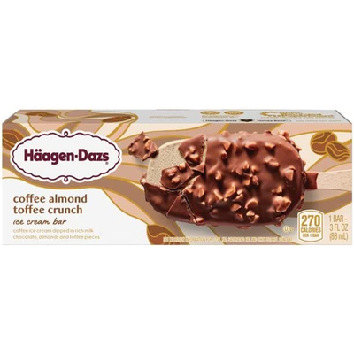 Haagen Dazs Coffee Almond Crunch Ice Cream Bars 3.67oz Count