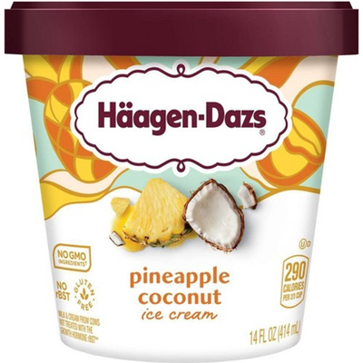 Haagen-Dazs Pineapple Coconut Ice Cream 14oz Container