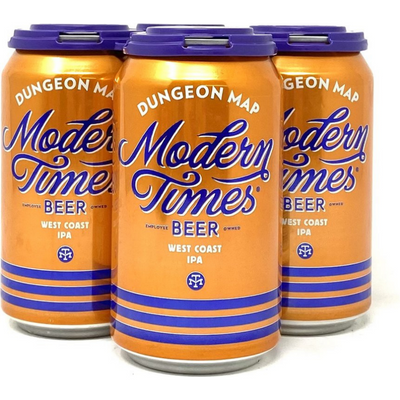 Modern Times Dungeon Map IPA 4 Pack 12 oz Cans 7.2% ABV