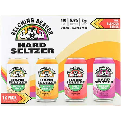 Belching Beaver Hard Seltzer Blender Pack 12x 12oz Cans