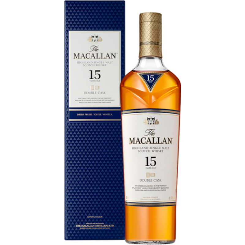 The Macallan Highland Single Malt Scotch Whisky Double Cask 15 Year 750mL
